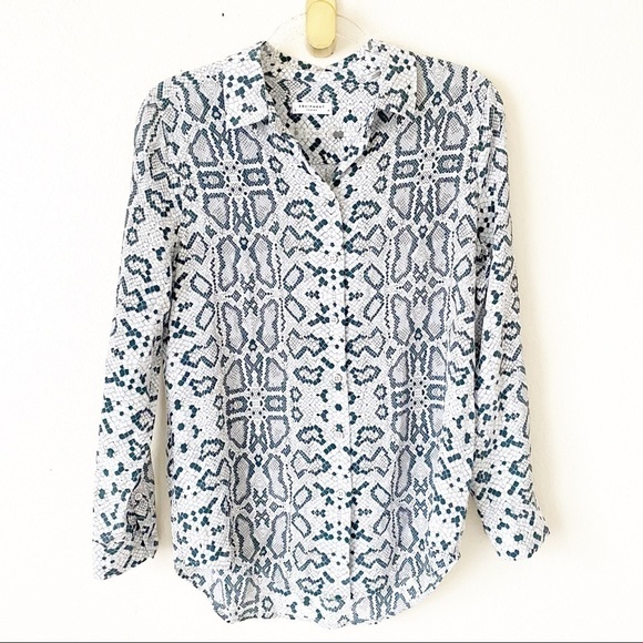 Equipment Essential Python Print Silk Shirt size small - Picture 4 of 16